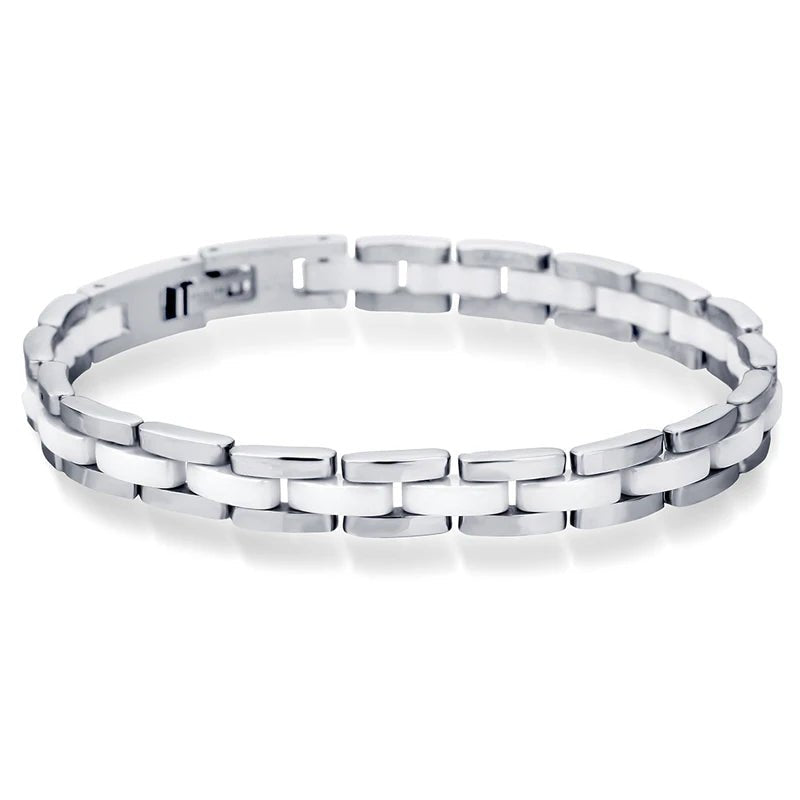 20Cm White Ceramic Bracelet Bangle Stainless Steel Chain Link Bracelet Women and Men Jewelry - Simply Just Deals LLC20Cm White Ceramic Bracelet Bangle Stainless Steel Chain Link Bracelet Women and Men Jewelrye7906cde-5d13-4f40-bcc8-f1a245e95872Silver20Cm20Cm White Ceramic Bracelet Bangle Stainless Steel Chain Link Bracelet Women and Men Jewelry