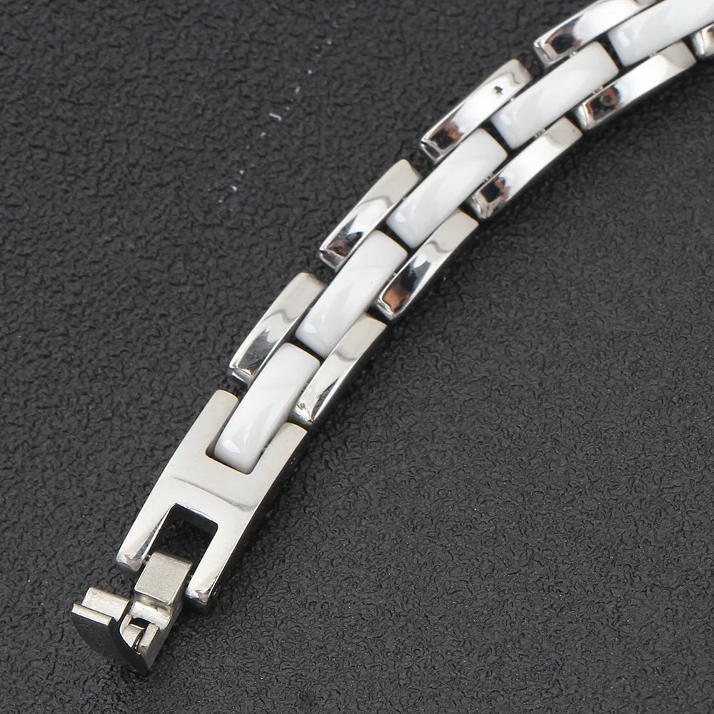 20Cm White Ceramic Bracelet Bangle Stainless Steel Chain Link Bracelet Women and Men Jewelry - Simply Just Deals LLC20Cm White Ceramic Bracelet Bangle Stainless Steel Chain Link Bracelet Women and Men Jewelrye7906cde-5d13-4f40-bcc8-f1a245e95872Silver20Cm20Cm White Ceramic Bracelet Bangle Stainless Steel Chain Link Bracelet Women and Men Jewelry