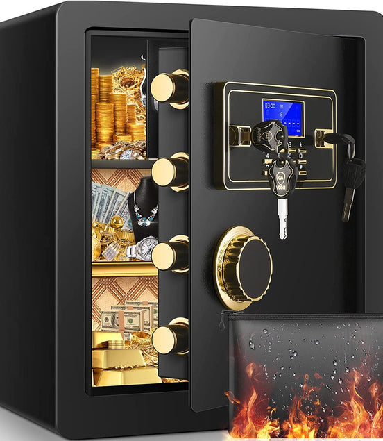 2.12 Cub Fireproof Waterproof, Security Home Safe with Fireproof Document Bag ,Inner Cabinet and LCD Display, Large Safe Box for Money Jewelry Documents - Simply Just Deals LLC2.12 Cub Fireproof Waterproof, Security Home Safe with Fireproof Document Bag ,Inner Cabinet and LCD Display, Large Safe Box for Money Jewelry Documents58fadd54-8175-41af-aabf-b2fc425bd0ab2.12 Cub Fireproof Waterproof, Security Home Safe with Fireproof Document Bag ,Inner Cabinet and LCD Display, Large Safe Box for Money J