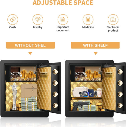 2.12 Cub Fireproof Waterproof, Security Home Safe with Fireproof Document Bag ,Inner Cabinet and LCD Display, Large Safe Box for Money Jewelry Documents - Simply Just Deals LLC2.12 Cub Fireproof Waterproof, Security Home Safe with Fireproof Document Bag ,Inner Cabinet and LCD Display, Large Safe Box for Money Jewelry Documents58fadd54-8175-41af-aabf-b2fc425bd0ab2.12 Cub Fireproof Waterproof, Security Home Safe with Fireproof Document Bag ,Inner Cabinet and LCD Display, Large Safe Box for Money J