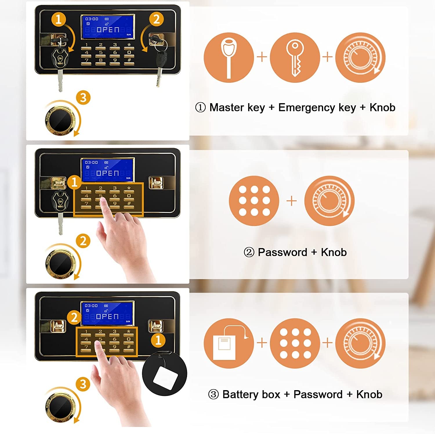 2.12 Cub Fireproof Waterproof, Security Home Safe with Fireproof Document Bag ,Inner Cabinet and LCD Display, Large Safe Box for Money Jewelry Documents - Simply Just Deals LLC2.12 Cub Fireproof Waterproof, Security Home Safe with Fireproof Document Bag ,Inner Cabinet and LCD Display, Large Safe Box for Money Jewelry Documents58fadd54-8175-41af-aabf-b2fc425bd0ab2.12 Cub Fireproof Waterproof, Security Home Safe with Fireproof Document Bag ,Inner Cabinet and LCD Display, Large Safe Box for Money J