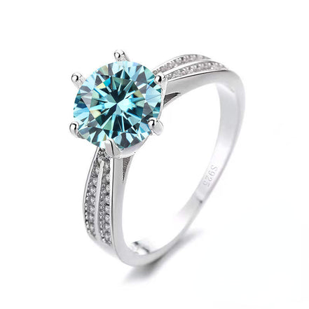 Original Tancise 925 Pure Silvery Ring with Moissanite Diamond and Certificate, Exquisite Jewelry for Women's Engagement Ring - Simply Just Deals LLC