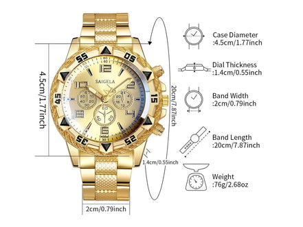 2pcs/set Men Business Watches Fashion Arabic Dial Steel Band Male's Quartz Watch Set (Without Box） - Simply Just Deals LLC2pcs/set Men Business Watches Fashion Arabic Dial Steel Band Male's Quartz Watch Set (Without Box）14:2014475982PCS Set Without Box2PCS Set Without Box2pcs/set Men Business Watches Fashion Arabic Dial Steel Band Male's Quartz Watch Set (Without Box）