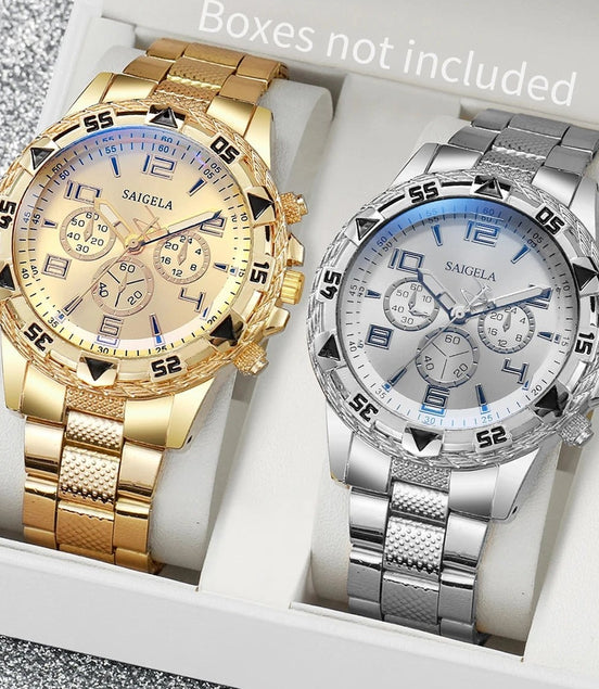 2pcs/set Men Business Watches Fashion Arabic Dial Steel Band Male's Quartz Watch Set (Without Box） - Simply Just Deals LLC2pcs/set Men Business Watches Fashion Arabic Dial Steel Band Male's Quartz Watch Set (Without Box）14:200000080Set E No BoxSet E No Box2pcs/set Men Business Watches Fashion Arabic Dial Steel Band Male's Quartz Watch Set (Without Box）