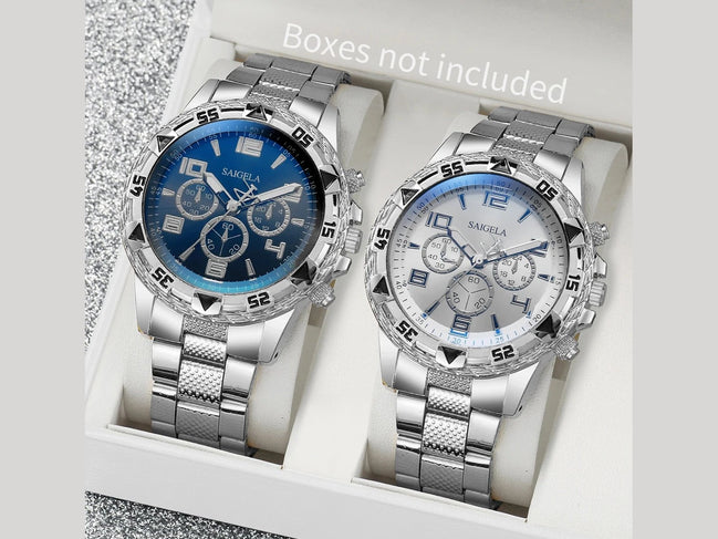 2pcs/set Men Business Watches Fashion Arabic Dial Steel Band Male's Quartz Watch Set (Without Box） - Simply Just Deals LLC2pcs/set Men Business Watches Fashion Arabic Dial Steel Band Male's Quartz Watch Set (Without Box）14:201447303Silver Set No BoxSilver Set No Box2pcs/set Men Business Watches Fashion Arabic Dial Steel Band Male's Quartz Watch Set (Without Box）