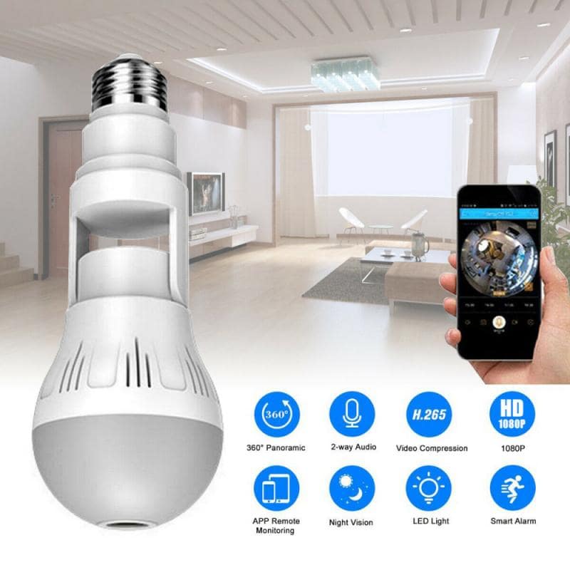 360° Panoramic Hidden Light Bulb Wifi Camera - Simply Just Deals LLC360° Panoramic Hidden Light Bulb Wifi CameraDC - 2349799360° Panoramic Hidden Light Bulb Wifi Camera