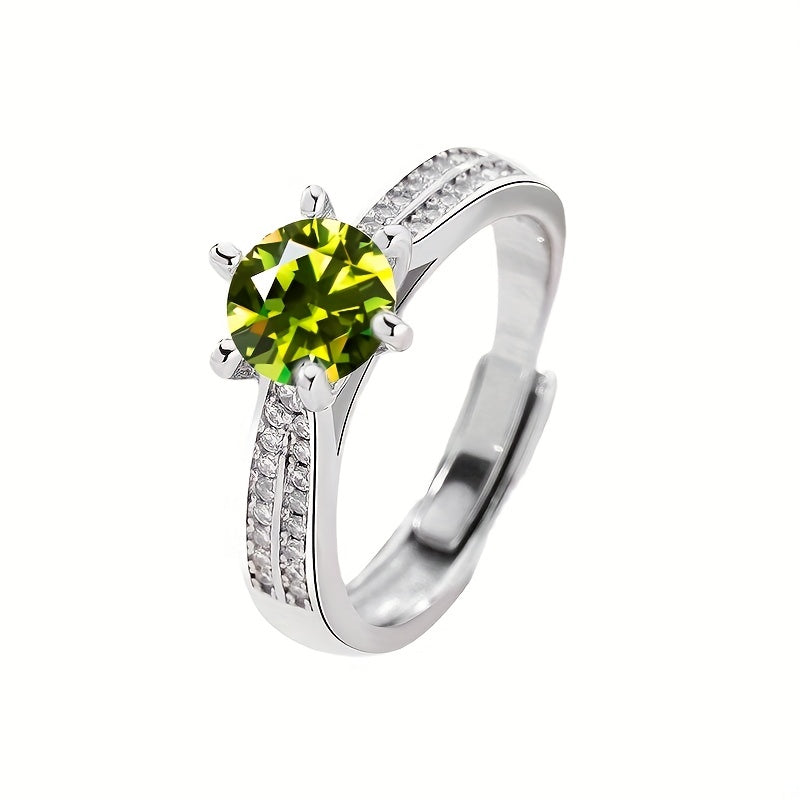 Original Tancise 925 Pure Silvery Ring with Moissanite Diamond and Certificate, Exquisite Jewelry for Women's Engagement Ring - Simply Just Deals LLC