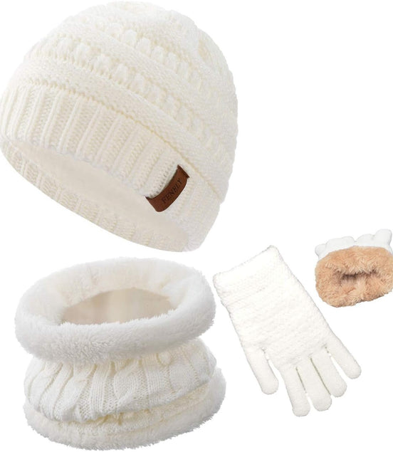 3Pcs Kids Winter Beanie Hat Scarf Gloves Set for 2 - 6 - 10 - 14 Years Old Boys Girls, Knit Thick Warm Fleece Lined Thermal Sets - Simply Just Deals LLC3Pcs Kids Winter Beanie Hat Scarf Gloves Set for 2 - 6 - 10 - 14 Years Old Boys Girls, Knit Thick Warm Fleece Lined Thermal Setsc4df846e-6e7a-40fe-bd14-105d4318366c6 - 10 White6 - 10 Years Old3Pcs Kids Winter Beanie Hat Scarf Gloves Set for 2 - 6 - 10 - 14 Years Old Boys Girls, Knit Thick Warm Fleece Lined Thermal Sets