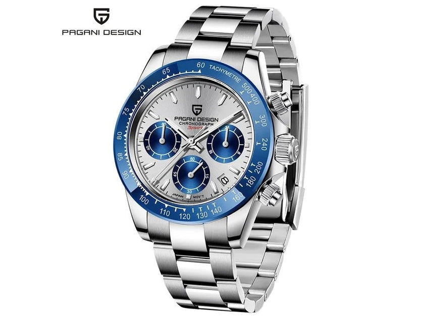 40mm New V2 PAGANI DESIGN Men's Quartz Watches Sapphire Retro Chronograph Stainless Steel Waterproof Watch Men Relogio Masculino - Simply Just Deals LLC40mm New V2 PAGANI DESIGN Men's Quartz Watches Sapphire Retro Chronograph Stainless Steel Waterproof Watch Men Relogio Masculino1410steelbluesteel blue40mm New V2 PAGANI DESIGN Men's Quartz Watches Sapphire Retro Chronograph Stainless Steel Waterproof Watch Men Relogio Masculino