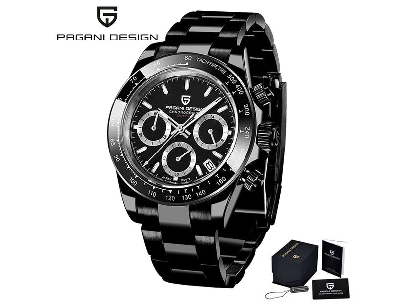 40mm New V2 PAGANI DESIGN Men's Quartz Watches Sapphire Retro Chronograph Stainless Steel Waterproof Watch Men Relogio Masculino - Simply Just Deals LLC40mm New V2 PAGANI DESIGN Men's Quartz Watches Sapphire Retro Chronograph Stainless Steel Waterproof Watch Men Relogio Masculino14366steelallblacksteel all black40mm New V2 PAGANI DESIGN Men's Quartz Watches Sapphire Retro Chronograph Stainless Steel Waterproof Watch Men Relogio Masculino