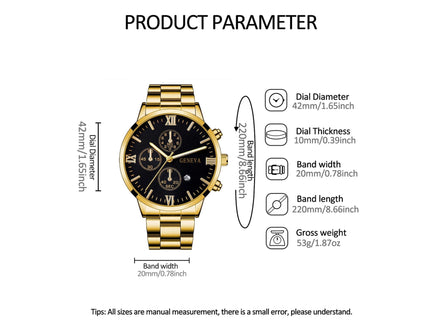 4pcs gold alloy Roman with calendar men's quartz watch and cross necklace bracelet ring set selected gift - Simply Just Deals LLC4pcs gold alloy Roman with calendar men's quartz watch and cross necklace bracelet ring set selected gift14:201447303blackblack4pcs gold alloy Roman with calendar men's quartz watch and cross necklace bracelet ring set selected gift