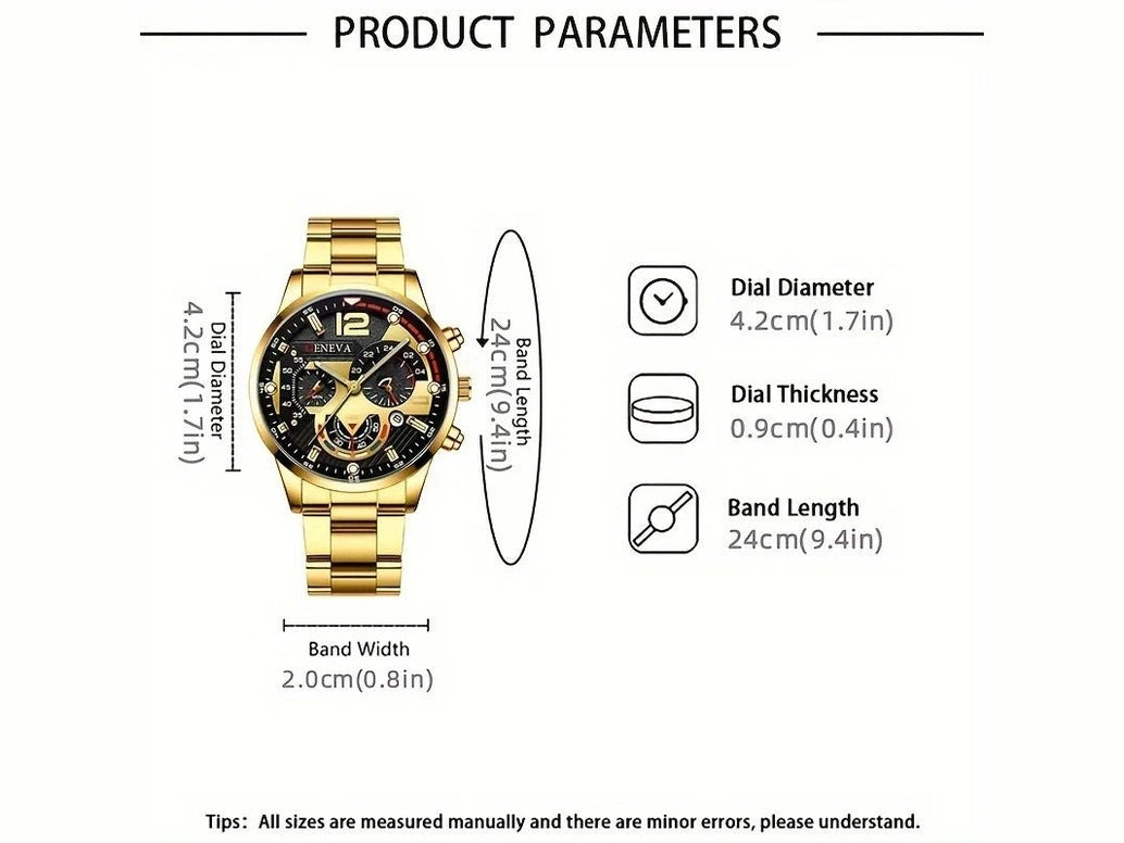 4pcs Luxury Men Business Quartz Watch Gold Alloy Roman with Calendar Wrist Watch Cross Necklace Bracelet Ring Set Men's Gift - Simply Just Deals LLC4pcs Luxury Men Business Quartz Watch Gold Alloy Roman with Calendar Wrist Watch Cross Necklace Bracelet Ring Set Men's Gift14:20144759801014pcs Luxury Men Business Quartz Watch Gold Alloy Roman with Calendar Wrist Watch Cross Necklace Bracelet Ring Set Men's Gift