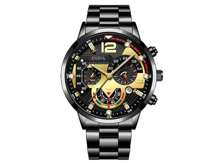 4pcs Luxury Men Business Quartz Watch Gold Alloy Roman with Calendar Wrist Watch Cross Necklace Bracelet Ring Set Men's Gift - Simply Just Deals LLC4pcs Luxury Men Business Quartz Watch Gold Alloy Roman with Calendar Wrist Watch Cross Necklace Bracelet Ring Set Men's Gift14:175Gold Only watchGold Only watch4pcs Luxury Men Business Quartz Watch Gold Alloy Roman with Calendar Wrist Watch Cross Necklace Bracelet Ring Set Men's Gift