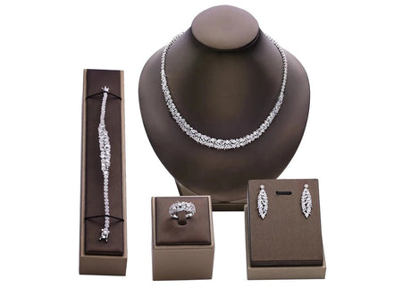4PCS Necklacce Earrings Wedding Jewelry Set Cubic Zirconia Elegant Dubai Bridal Jewelry Sets Brides Accessories Party - Simply Just Deals LLC4PCS Necklacce Earrings Wedding Jewelry Set Cubic Zirconia Elegant Dubai Bridal Jewelry Sets Brides Accessories Party200000369:200001539;200000639:200661028;200001033:361187white;200007763:201336100resizablewhite45cm|CHINA4PCS Necklacce Earrings Wedding Jewelry Set Cubic Zirconia Elegant Dubai Bridal Jewelry Sets Brides Accessories Party
