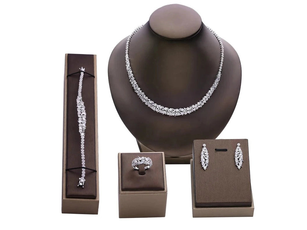 4PCS Necklacce Earrings Wedding Jewelry Set Cubic Zirconia Elegant Dubai Bridal Jewelry Sets Brides Accessories Party - Simply Just Deals LLC4PCS Necklacce Earrings Wedding Jewelry Set Cubic Zirconia Elegant Dubai Bridal Jewelry Sets Brides Accessories Party200000369:200001539;200000639:200661028;200001033:361187white;200007763:201336100resizablewhite45cm|CHINA4PCS Necklacce Earrings Wedding Jewelry Set Cubic Zirconia Elegant Dubai Bridal Jewelry Sets Brides Accessories Party