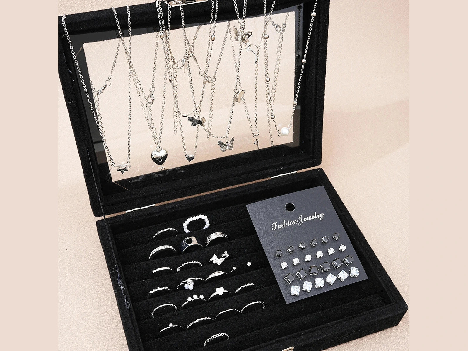 51 Pcs/Set Silver Color Chic Jewelry Set For Women Fashion Butterfly Heart Pearl Necklaces, Earrings, Rings, Match Daily Outfits - Simply Just Deals LLC51 Pcs/Set Silver Color Chic Jewelry Set For Women Fashion Butterfly Heart Pearl Necklaces, Earrings, Rings, Match Daily Outfits200001033:361180Nobox Silver ColorNobox Silver Color51 Pcs/Set Silver Color Chic Jewelry Set For Women Fashion Butterfly Heart Pearl Necklaces, Earrings, Rings, Match Daily Outfits