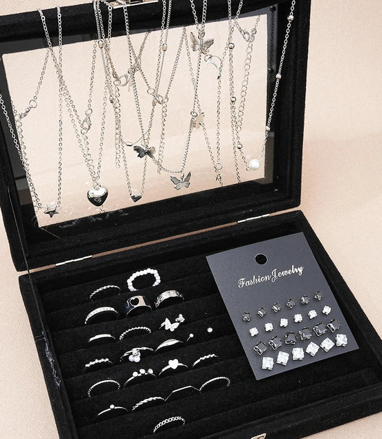 51 Pcs/Set Silver Color Chic Jewelry Set For Women Fashion Butterfly Heart Pearl Necklaces, Earrings, Rings, Match Daily Outfits - Simply Just Deals LLC51 Pcs/Set Silver Color Chic Jewelry Set For Women Fashion Butterfly Heart Pearl Necklaces, Earrings, Rings, Match Daily Outfits200001033:361180Nobox Silver ColorNobox Silver Color51 Pcs/Set Silver Color Chic Jewelry Set For Women Fashion Butterfly Heart Pearl Necklaces, Earrings, Rings, Match Daily Outfits