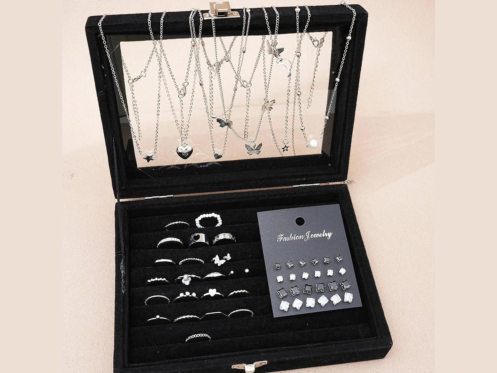 51 Pcs/Set Silver Color Chic Jewelry Set For Women Fashion Butterfly Heart Pearl Necklaces, Earrings, Rings, Match Daily Outfits - Simply Just Deals LLC51 Pcs/Set Silver Color Chic Jewelry Set For Women Fashion Butterfly Heart Pearl Necklaces, Earrings, Rings, Match Daily Outfits200001033:361180Nobox Silver ColorNobox Silver Color51 Pcs/Set Silver Color Chic Jewelry Set For Women Fashion Butterfly Heart Pearl Necklaces, Earrings, Rings, Match Daily Outfits
