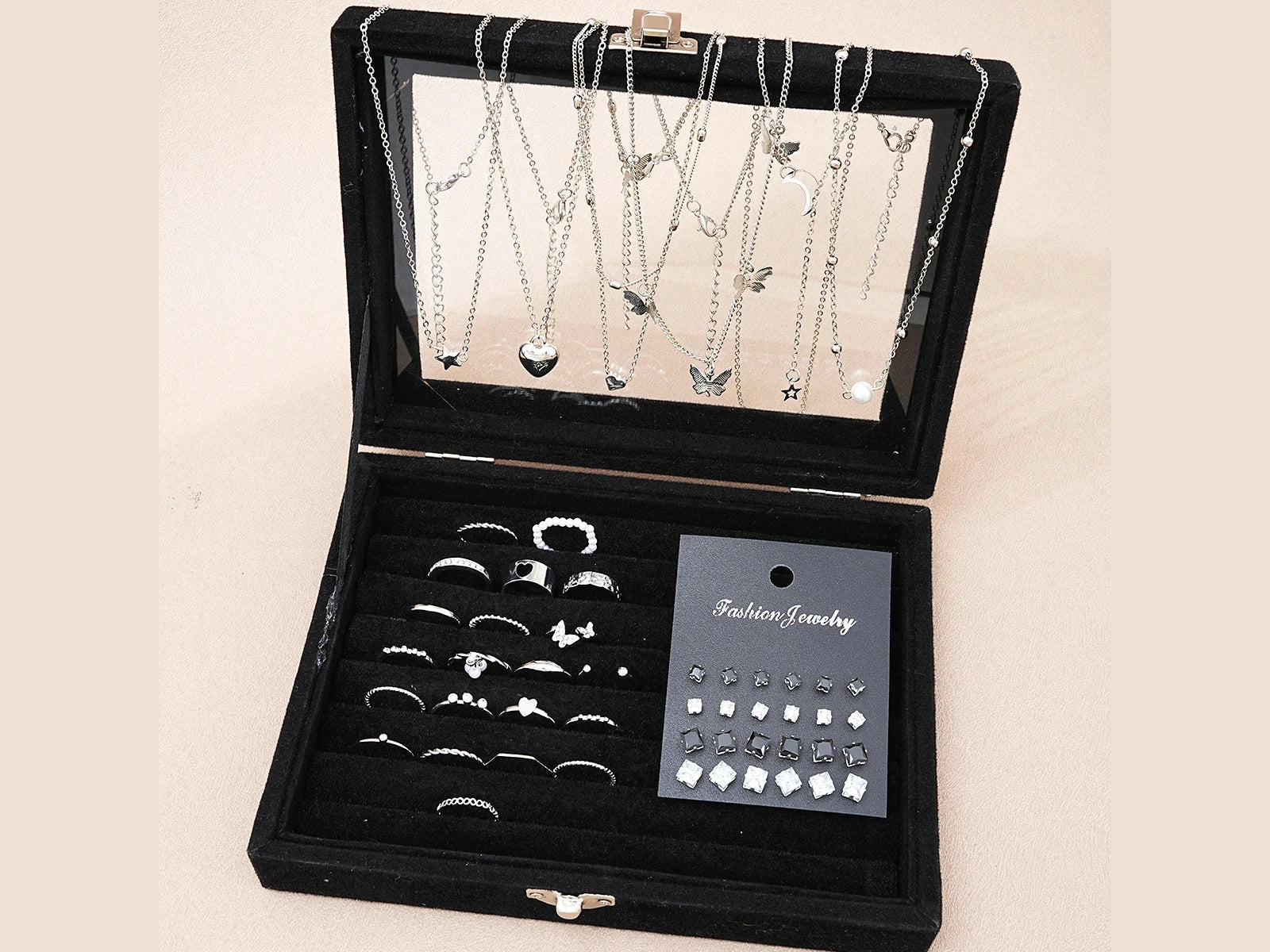 51 Pcs/Set Silver Color Chic Jewelry Set For Women Fashion Butterfly Heart Pearl Necklaces, Earrings, Rings, Match Daily Outfits - Simply Just Deals LLC51 Pcs/Set Silver Color Chic Jewelry Set For Women Fashion Butterfly Heart Pearl Necklaces, Earrings, Rings, Match Daily Outfits200001033:361180Nobox Silver ColorNobox Silver Color51 Pcs/Set Silver Color Chic Jewelry Set For Women Fashion Butterfly Heart Pearl Necklaces, Earrings, Rings, Match Daily Outfits