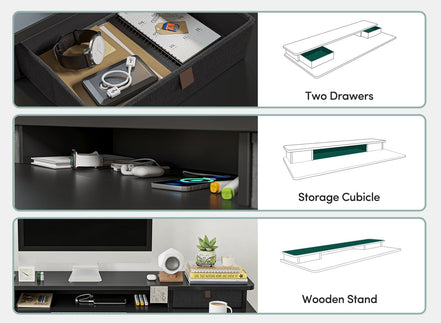 55 X 24 Inch Height Adjustable Electric Standing Desk with Double Drawer, Stand up Home Office Computer Desk with 4 Height - Adjustable Feets & 2 Hooks, Black - Simply Just Deals LLC55 X 24 Inch Height Adjustable Electric Standing Desk with Double Drawer, Stand up Home Office Computer Desk with 4 Height - Adjustable Feets & 2 Hooks, Black6ed4f68c-d734-4f55-91bd-42e6b59c336cBlack55 Inch55 X 24 Inch Height Adjustable Electric Standing Desk with Double Drawer, Stand up Home Office Computer Desk wit