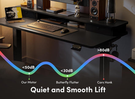 55 X 24 Inch Height Adjustable Electric Standing Desk with Double Drawer, Stand up Home Office Computer Desk with 4 Height - Adjustable Feets & 2 Hooks, Black - Simply Just Deals LLC55 X 24 Inch Height Adjustable Electric Standing Desk with Double Drawer, Stand up Home Office Computer Desk with 4 Height - Adjustable Feets & 2 Hooks, Black6ed4f68c-d734-4f55-91bd-42e6b59c336cBlack55 Inch55 X 24 Inch Height Adjustable Electric Standing Desk with Double Drawer, Stand up Home Office Computer Desk wit
