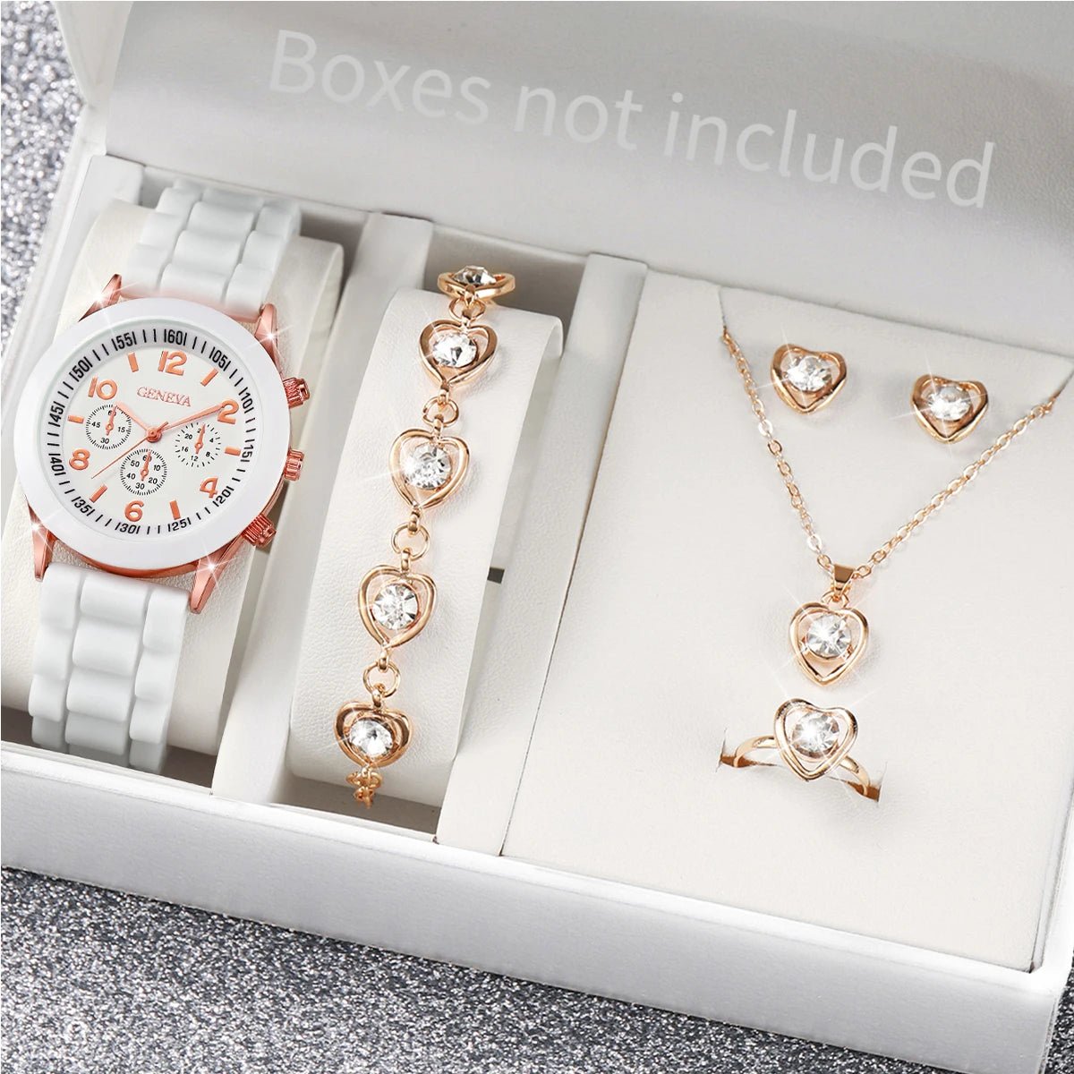 5/6PCS Women Watches Fashion Silicone Band Women Quartz Watches Jewelry Set Reloj Mujer Girls Clock Gift (Without Box) - Simply Just Deals LLC5/6PCS Women Watches Fashion Silicone Band Women Quartz Watches Jewelry Set Reloj Mujer Girls Clock Gift (Without Box)14201447598BK-AXBK - AX5/6PCS Women Watches Fashion Silicone Band Women Quartz Watches Jewelry Set Reloj Mujer Girls Clock Gift (Without Box)