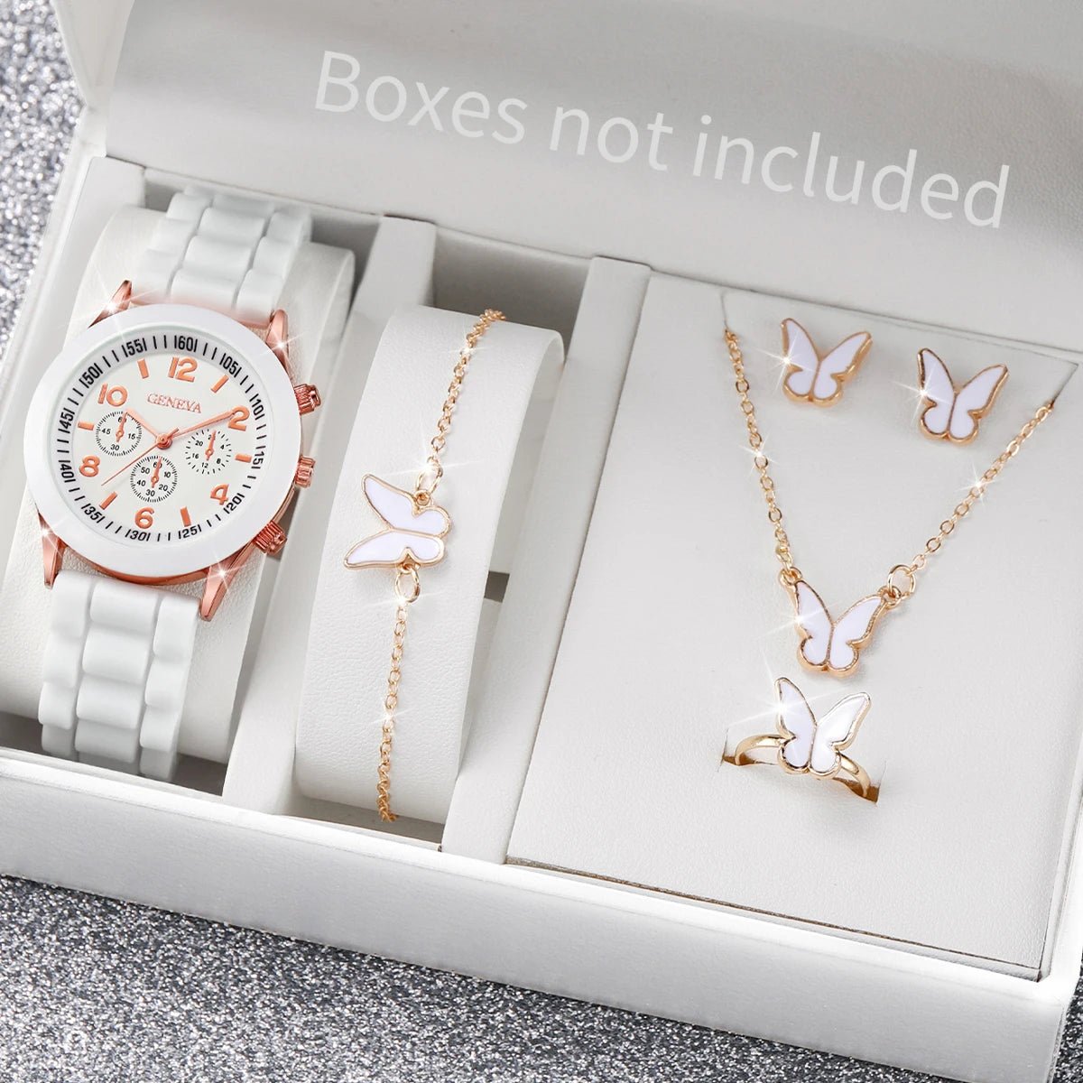 5/6PCS Women Watches Fashion Silicone Band Women Quartz Watches Jewelry Set Reloj Mujer Girls Clock Gift (Without Box) - Simply Just Deals LLC5/6PCS Women Watches Fashion Silicone Band Women Quartz Watches Jewelry Set Reloj Mujer Girls Clock Gift (Without Box)14201447598BK-AXBK - AX5/6PCS Women Watches Fashion Silicone Band Women Quartz Watches Jewelry Set Reloj Mujer Girls Clock Gift (Without Box)