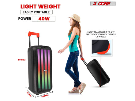 5Core Bluetooth Party Speaker 8 inch PA RGB Partybox Karaoke Machine + 2 Wireless Mic - Simply Just Deals LLC5Core Bluetooth Party Speaker 8 inch PA RGB Partybox Karaoke Machine + 2 Wireless MicBluetooth Party SpeakerPLB 8X2 2MIC5Core Bluetooth Party Speaker 8 inch PA RGB Partybox Karaoke Machine + 2 Wireless Mic - 3