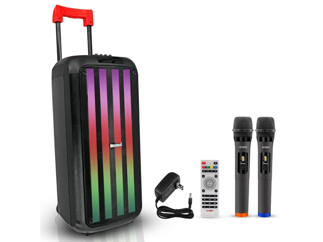 5Core Bluetooth Party Speaker 8 inch PA RGB Partybox Karaoke Machine + 2 Wireless Mic - Simply Just Deals LLC5Core Bluetooth Party Speaker 8 inch PA RGB Partybox Karaoke Machine + 2 Wireless MicBluetooth Party SpeakerPLB 8X2 2MIC5Core Bluetooth Party Speaker 8 inch PA RGB Partybox Karaoke Machine + 2 Wireless Mic - 0