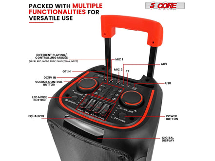 5Core Bluetooth Party Speaker 8 inch PA RGB Partybox Karaoke Machine + 2 Wireless Mic - Simply Just Deals LLC5Core Bluetooth Party Speaker 8 inch PA RGB Partybox Karaoke Machine + 2 Wireless MicBluetooth Party SpeakerPLB 8X2 2MIC5Core Bluetooth Party Speaker 8 inch PA RGB Partybox Karaoke Machine + 2 Wireless Mic - 2