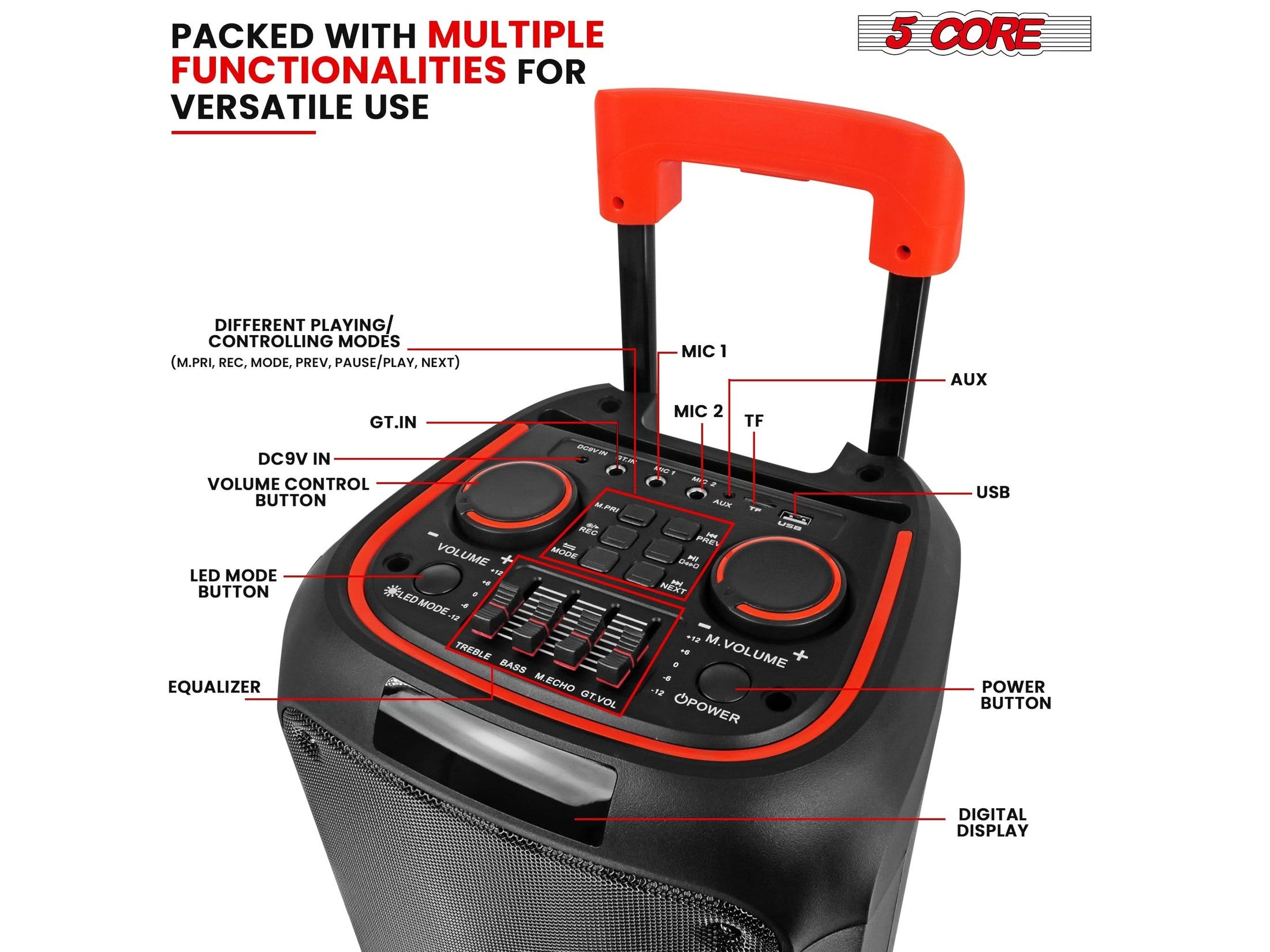 5Core Bluetooth Party Speaker 8 inch PA RGB Partybox Karaoke Machine + 2 Wireless Mic - Simply Just Deals LLC5Core Bluetooth Party Speaker 8 inch PA RGB Partybox Karaoke Machine + 2 Wireless MicBluetooth Party SpeakerPLB 8X2 2MIC5Core Bluetooth Party Speaker 8 inch PA RGB Partybox Karaoke Machine + 2 Wireless Mic - 2