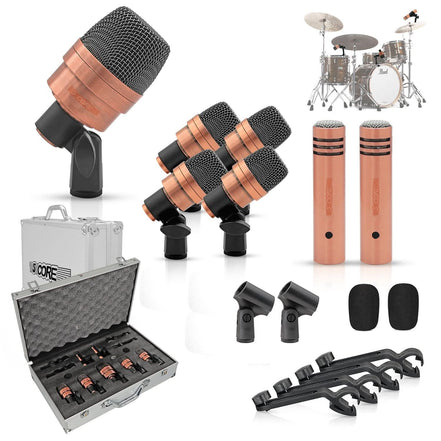 5Core Drum Mic Kit 7 Pcs Kick Bass Tom Snare Dynamic Microphone Instrument Mics Set COPPEREX - Simply Just Deals LLC5Core Drum Mic Kit 7 Pcs Kick Bass Tom Snare Dynamic Microphone Instrument Mics Set COPPEREXMicrophoneDM 7XP COPPEREX5Core Drum Mic Kit 7 Pcs Kick Bass Tom Snare Dynamic Microphone Instrument Mics Set COPPEREX - 0