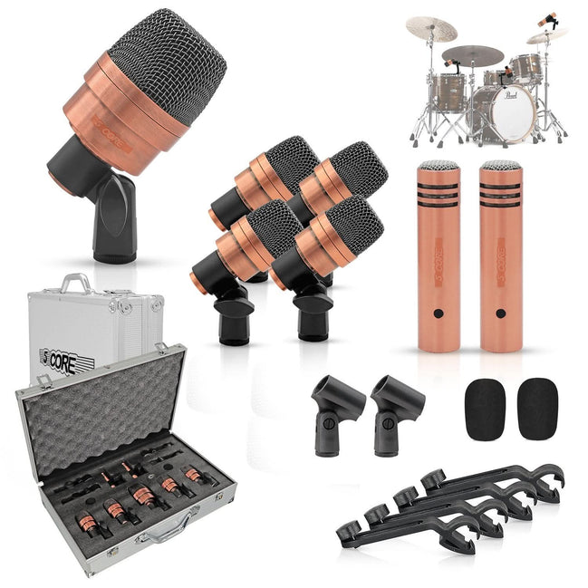 5Core Drum Mic Kit 7 Pcs Kick Bass Tom Snare Dynamic Microphone Instrument Mics Set COPPEREX - Simply Just Deals LLC5Core Drum Mic Kit 7 Pcs Kick Bass Tom Snare Dynamic Microphone Instrument Mics Set COPPEREXMicrophoneDM 7XP COPPEREX5Core Drum Mic Kit 7 Pcs Kick Bass Tom Snare Dynamic Microphone Instrument Mics Set COPPEREX - 0