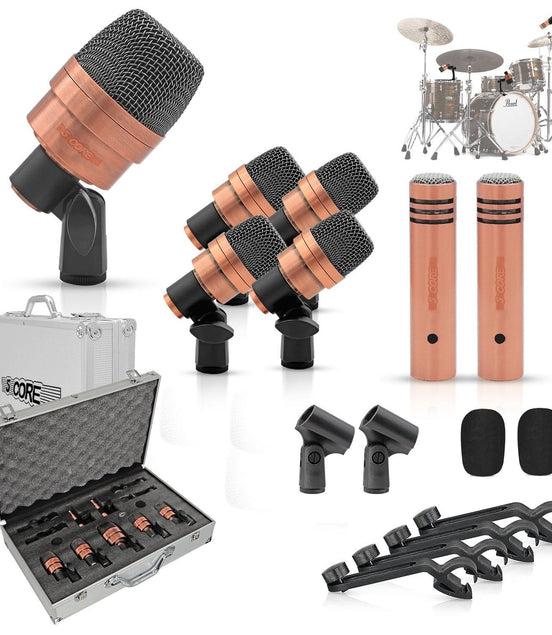 5Core Drum Mic Kit 7 Pcs Kick Bass Tom Snare Dynamic Microphone Instrument Mics Set COPPEREX - Simply Just Deals LLC5Core Drum Mic Kit 7 Pcs Kick Bass Tom Snare Dynamic Microphone Instrument Mics Set COPPEREXMicrophoneDM 7XP COPPEREX5Core Drum Mic Kit 7 Pcs Kick Bass Tom Snare Dynamic Microphone Instrument Mics Set COPPEREX - 0