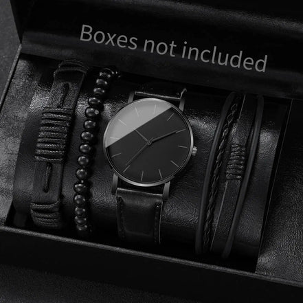 5PCS Set Fashion Mens Sports Watches Man Business Quartz Wristwatch Luxury Leather Bracelet Men Casual Clock Watch - Simply Just Deals LLC5PCS Set Fashion Mens Sports Watches Man Business Quartz Wristwatch Luxury Leather Bracelet Men Casual Clock Watch14201447598AWithoutBoxA Without Box5PCS Set Fashion Mens Sports Watches Man Business Quartz Wristwatch Luxury Leather Bracelet Men Casual Clock Watch - Simply Just Deals LLC