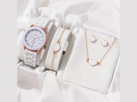5PCS Set Luxury Watch Women Ring Necklace Earrings Rhinestone Fashion Wristwatch Female Casual Ladies Watches Bracelet Set Clock - Simply Just Deals LLC5PCS Set Luxury Watch Women Ring Necklace Earrings Rhinestone Fashion Wristwatch Female Casual Ladies Watches Bracelet Set Clock14201447598BK - AXBK - AX5PCS Set Luxury Watch Women Ring Necklace Earrings Rhinestone Fashion Wristwatch Female Casual Ladies Watches Bracelet Set Clock