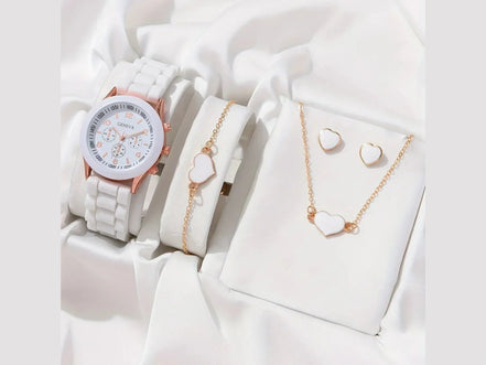 5PCS Set Luxury Watch Women Ring Necklace Earrings Rhinestone Fashion Wristwatch Female Casual Ladies Watches Bracelet Set Clock - Simply Just Deals LLC5PCS Set Luxury Watch Women Ring Necklace Earrings Rhinestone Fashion Wristwatch Female Casual Ladies Watches Bracelet Set Clock14201447598BK - AXBK - AX5PCS Set Luxury Watch Women Ring Necklace Earrings Rhinestone Fashion Wristwatch Female Casual Ladies Watches Bracelet Set Clock