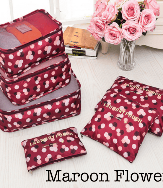 6 Piece Travel Organizer - Simply Just Deals LLC6 Piece Travel OrganizerTravelTravel6 Maroon FlowerMaroon Flower6 Piece Travel Organizer