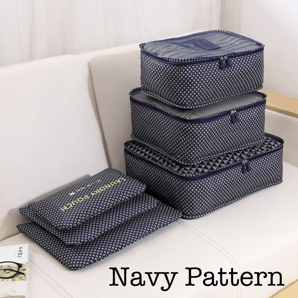 6 Piece Travel Organizer - Simply Just Deals LLC6 Piece Travel OrganizerTravelTravel6 Navy PatternNavy Pattern6 Piece Travel Organizer