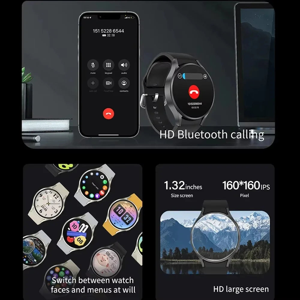 KESHUYOU 2025 New Women's Fashion Smart Watch 6 Bluetooth Calling Health Monitoring Alarm Men's Sports Smartwatch - Simply Just Deals LLC