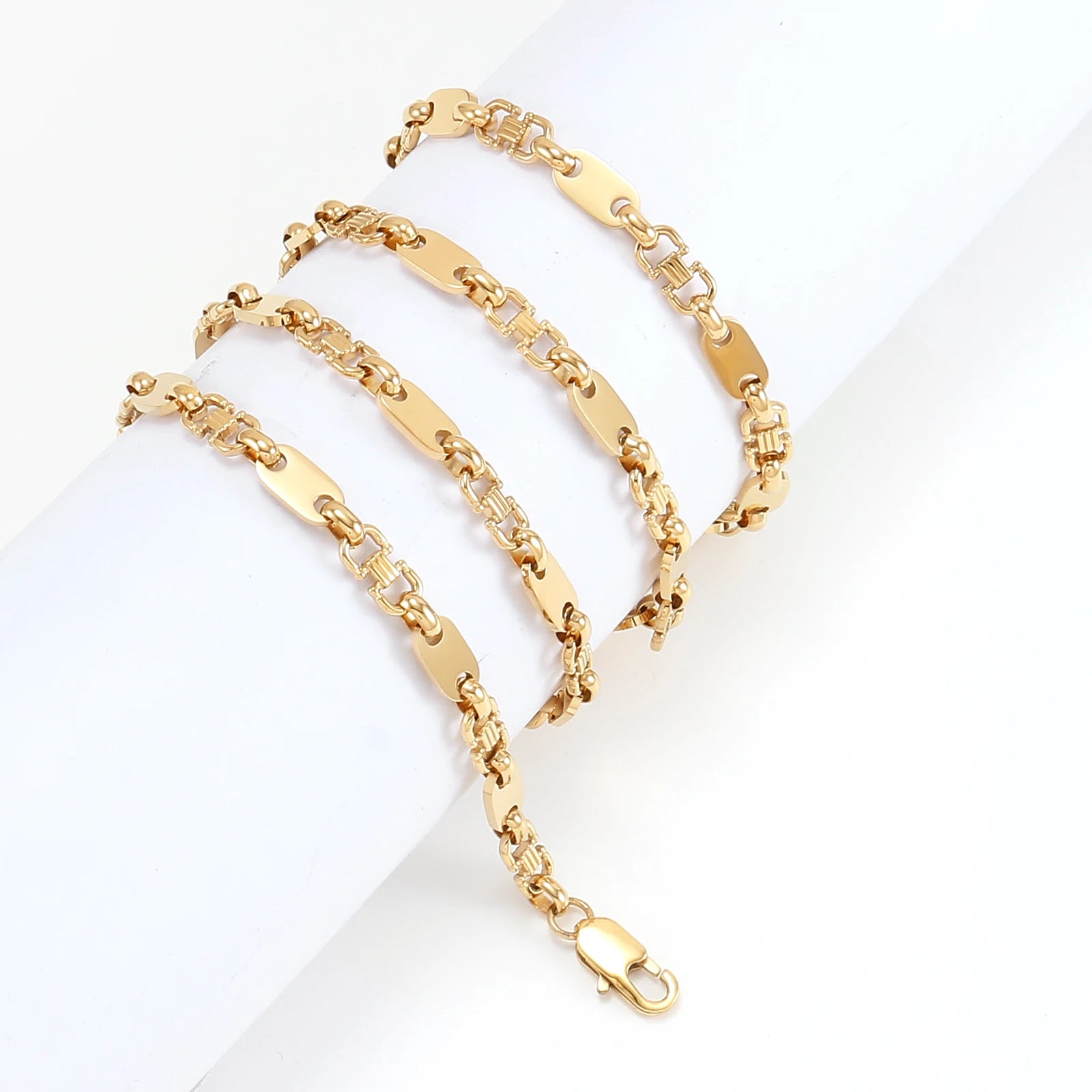 6mm Hip Hop Golden Coffee Beans Necklace for Women Men 316L Stainless Steel Curb Cuban Link Chain Fashion Bracelets Jewelry Gift - Simply Just Deals LLC6mm Hip Hop Golden Coffee Beans Necklace for Women Men 316L Stainless Steel Curb Cuban Link Chain Fashion Bracelets Jewelry Gift200000639:285121cm Bracelet;200000783:193Width 7mm;200001034:361180Gold 2Gold 221cm BraceletWidth 7mm6mm Hip Hop Golden Coffee Beans Necklace for Women Men 316L Stainless Steel Curb Cuban Link Chain Fashion Bracelets Jew