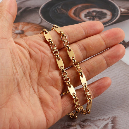 6mm Hip Hop Golden Coffee Beans Necklace for Women Men 316L Stainless Steel Curb Cuban Link Chain Fashion Bracelets Jewelry Gift - Simply Just Deals LLC6mm Hip Hop Golden Coffee Beans Necklace for Women Men 316L Stainless Steel Curb Cuban Link Chain Fashion Bracelets Jewelry Gift200000639:285121cm Bracelet;200000783:193Width 7mm;200001034:361180Gold 2Gold 221cm BraceletWidth 7mm6mm Hip Hop Golden Coffee Beans Necklace for Women Men 316L Stainless Steel Curb Cuban Link Chain Fashion Bracelets Jew