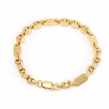 6mm Hip Hop Golden Coffee Beans Necklace for Women Men 316L Stainless Steel Curb Cuban Link Chain Fashion Bracelets Jewelry Gift - Simply Just Deals LLC6mm Hip Hop Golden Coffee Beans Necklace for Women Men 316L Stainless Steel Curb Cuban Link Chain Fashion Bracelets Jewelry Gift200000639:285121cm Bracelet;200000783:193Width 7mm;200001034:361180Gold 2Gold 221cm BraceletWidth 7mm6mm Hip Hop Golden Coffee Beans Necklace for Women Men 316L Stainless Steel Curb Cuban Link Chain Fashion Bracelets Jew
