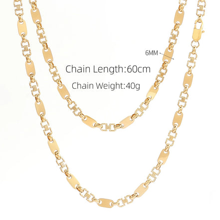 6mm Hip Hop Golden Coffee Beans Necklace for Women Men 316L Stainless Steel Curb Cuban Link Chain Fashion Bracelets Jewelry Gift - Simply Just Deals LLC6mm Hip Hop Golden Coffee Beans Necklace for Women Men 316L Stainless Steel Curb Cuban Link Chain Fashion Bracelets Jewelry Gift200000639:285121cm Bracelet;200000783:193Width 7mm;200001034:361180Gold 2Gold 221cm BraceletWidth 7mm6mm Hip Hop Golden Coffee Beans Necklace for Women Men 316L Stainless Steel Curb Cuban Link Chain Fashion Bracelets Jew
