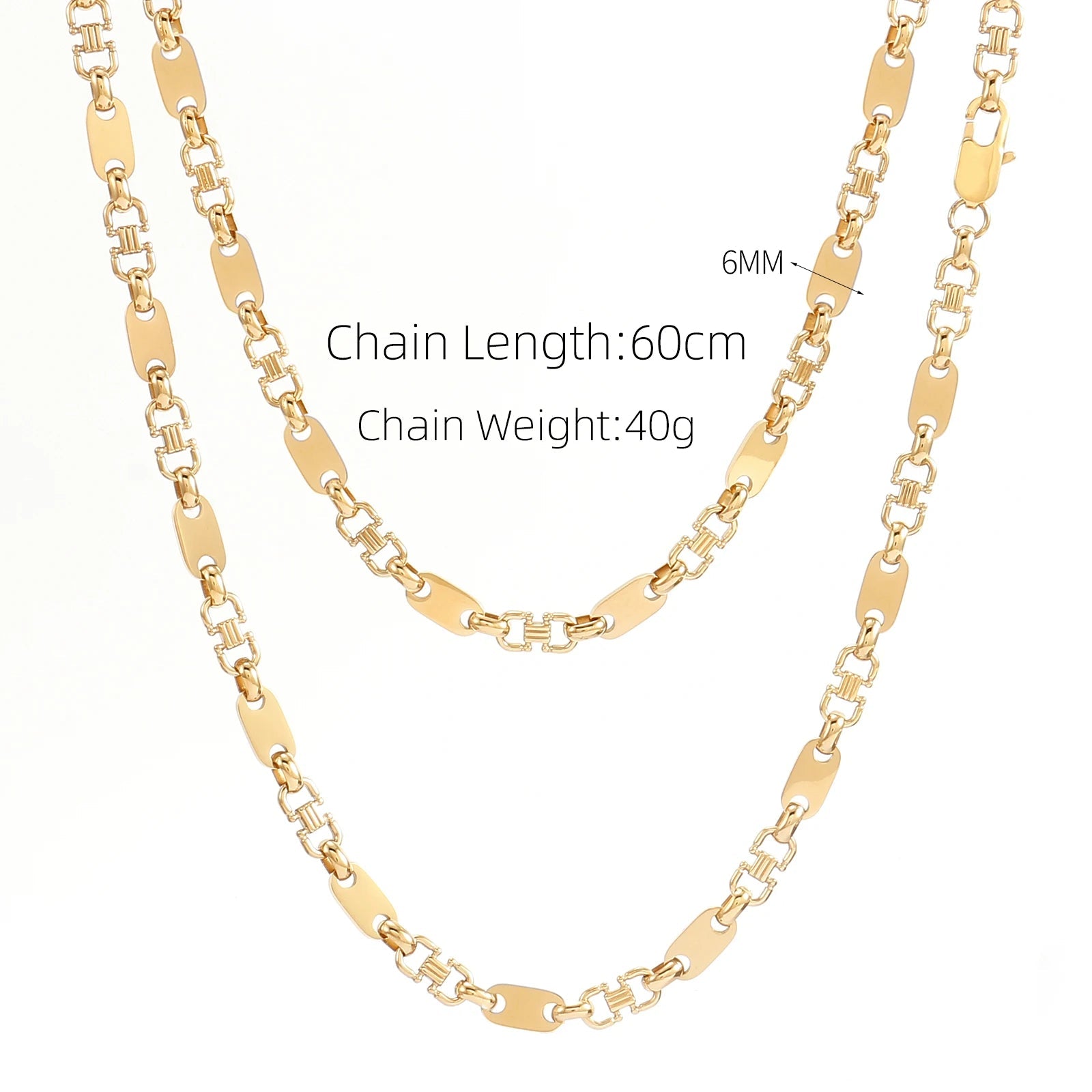 6mm Hip Hop Golden Coffee Beans Necklace for Women Men 316L Stainless Steel Curb Cuban Link Chain Fashion Bracelets Jewelry Gift - Simply Just Deals LLC6mm Hip Hop Golden Coffee Beans Necklace for Women Men 316L Stainless Steel Curb Cuban Link Chain Fashion Bracelets Jewelry Gift200000639:285121cm Bracelet;200000783:193Width 7mm;200001034:361180Gold 2Gold 221cm BraceletWidth 7mm6mm Hip Hop Golden Coffee Beans Necklace for Women Men 316L Stainless Steel Curb Cuban Link Chain Fashion Bracelets Jew