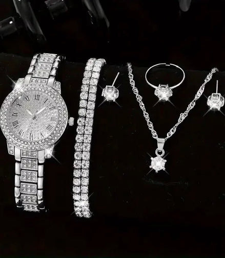 6PCS Women Watch Luxury Elegant Alloy Watch Crystal Wristwatch For Ladies Gift Quartz Watch Alloy Rhinestone Bracelet Montre - Simply Just Deals LLC6PCS Women Watch Luxury Elegant Alloy Watch Crystal Wristwatch For Ladies Gift Quartz Watch Alloy Rhinestone Bracelet Montre14350853Silver6PCS Women Watch Luxury Elegant Alloy Watch Crystal Wristwatch For Ladies Gift Quartz Watch Alloy Rhinestone Bracelet Montre