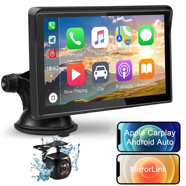 7 - Inch Touchscreen Wireless Car Stereo, Portable Car Radio Receiver with Apple Carplay & Android Auto Rear Camera GPS - Simply Just Deals LLC7 - Inch Touchscreen Wireless Car Stereo, Portable Car Radio Receiver with Apple Carplay & Android Auto Rear Camera GPS70b7e23f-c143-411d-8aa3-aa18101963477"7 - Inch Touchscreen Wireless Car Stereo, Portable Car Radio Receiver with Apple Carplay & Android Auto Rear Camera GPS