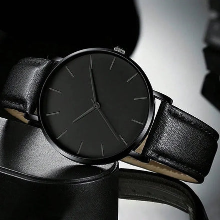 5PCS Set Fashion Mens Sports Watches Man Business Quartz Wristwatch Luxury Leather Bracelet Men Casual Clock Watch - Simply Just Deals LLC