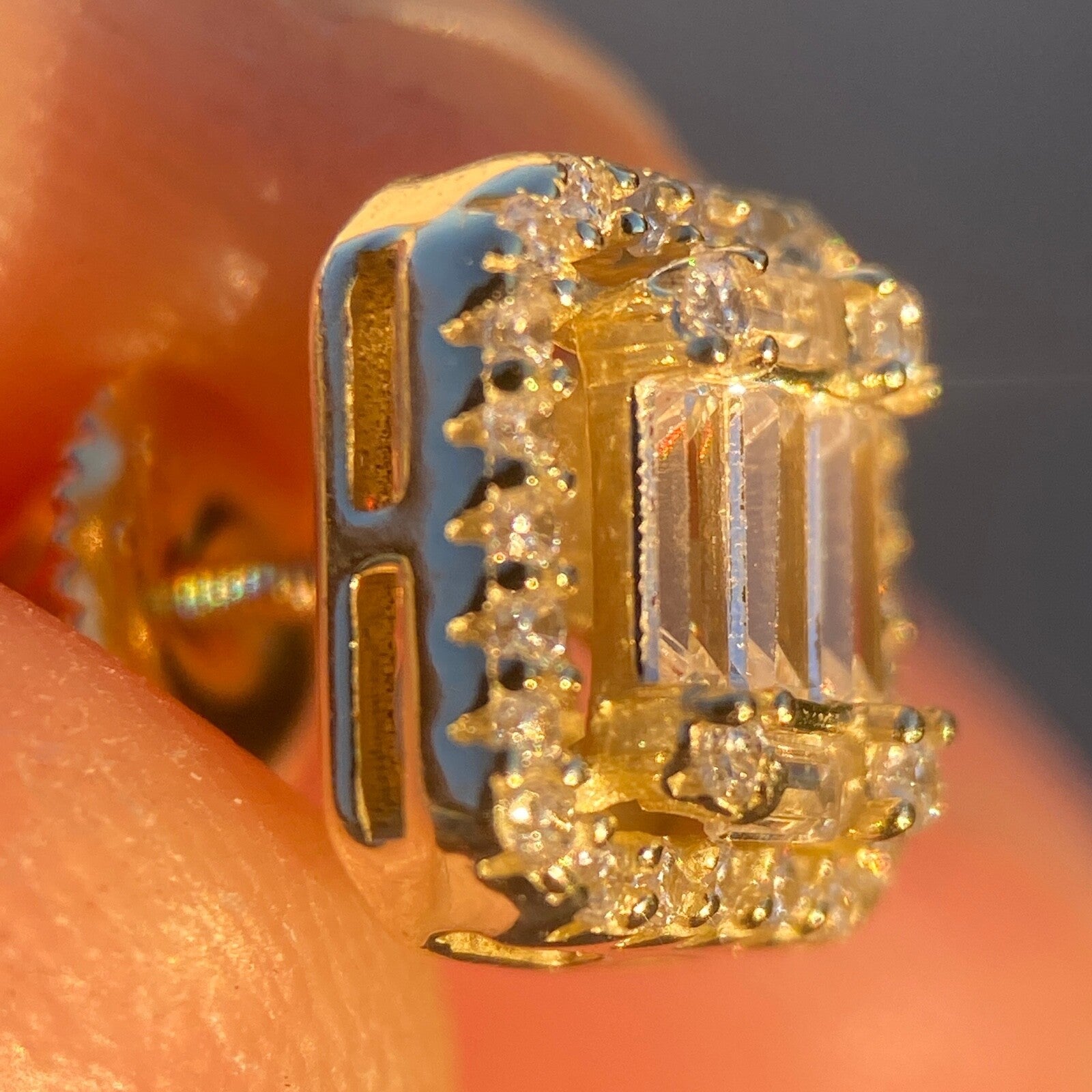 925 Sterling Silver Baguette Iced Bling Out CZ Big Hip Hop Earrings Square 11MM - Simply Just Deals LLC925 Sterling Silver Baguette Iced Bling Out CZ Big Hip Hop Earrings Square 11MMf3bce953-7ec7-4dde-9c21-8913a9accd48Gold925 Sterling Silver Baguette Iced Bling Out CZ Big Hip Hop Earrings Square 11MM