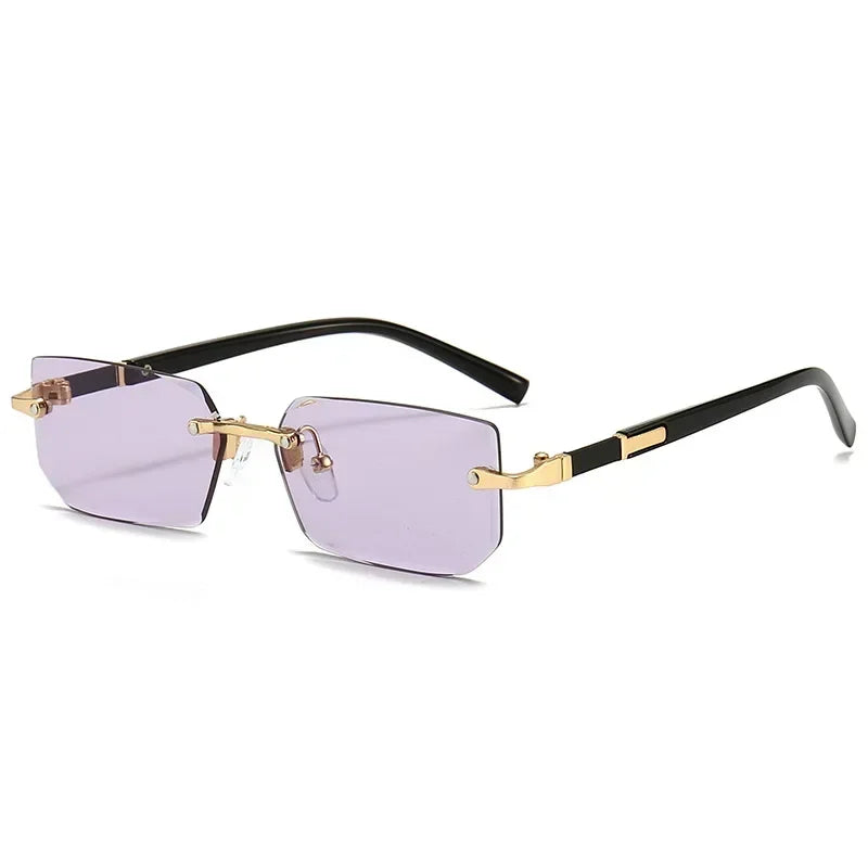 Fashion High Definition Sunglasses Men Ladies Blue Light Blocking Eye Protection Eyewear Rimless Square Frame Eyeglasses Goggle